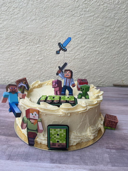 Minecraft Decoration for cake