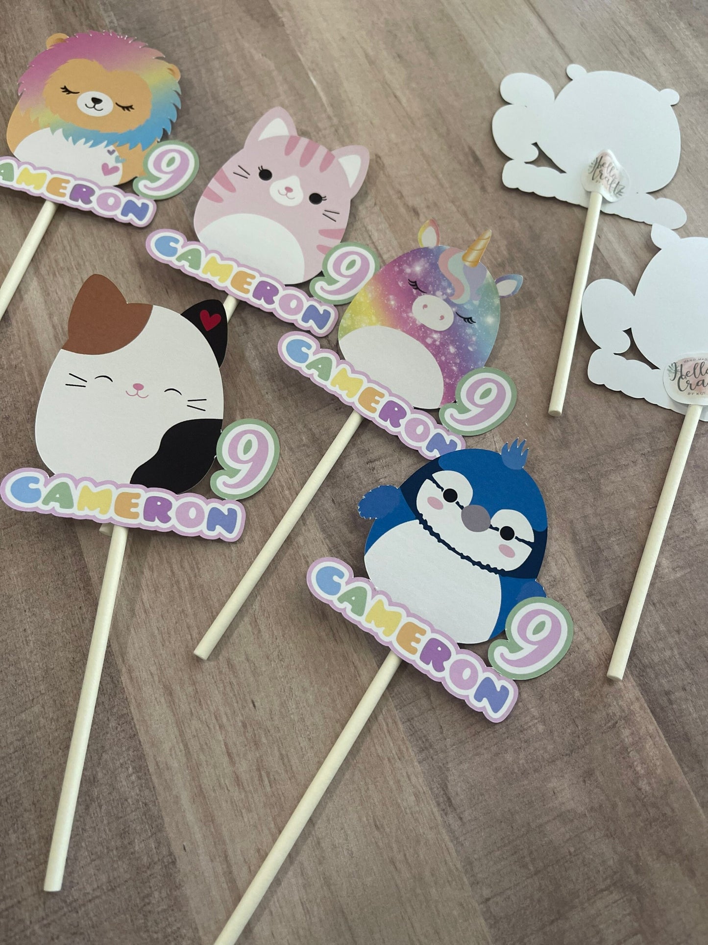 Squishmallows Cup Cake Topper